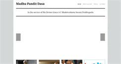 Desktop Screenshot of madhupanditdasa.info